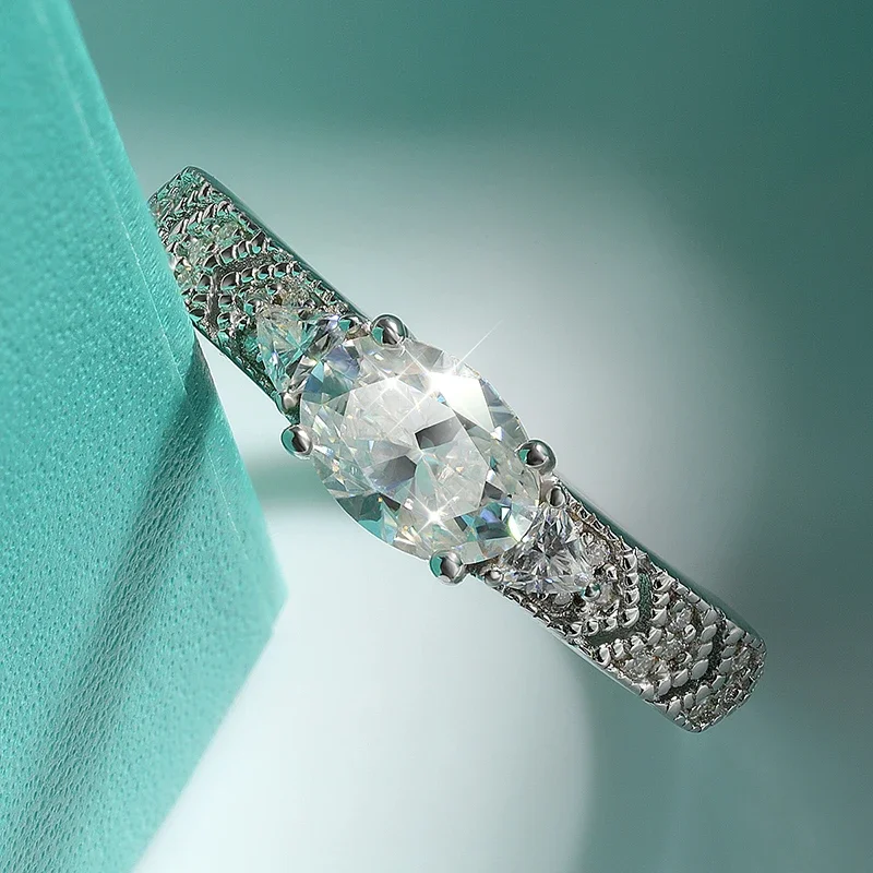 

TBCYD 2,7 cttw муассанит стерлингового серебра 925 пробы белое 18-каратное золото для женщин роскошные обручальные кольца для любви