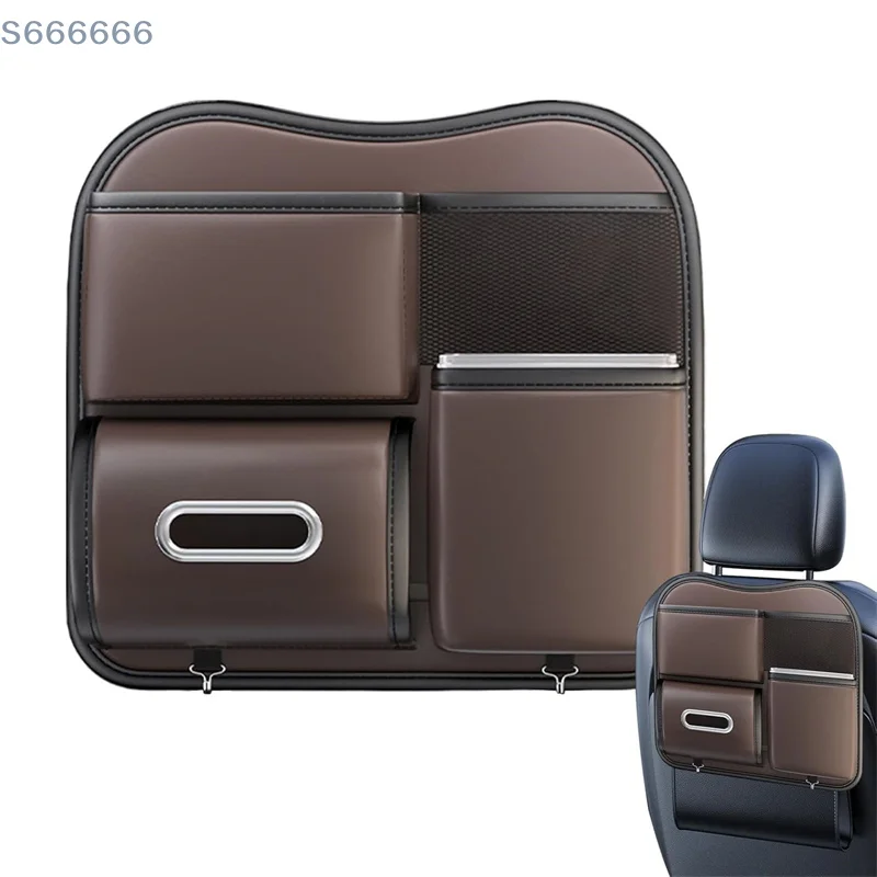 

Car Back Seat Trash Bag 2 In 1 Back Seat Trash Can Container Tissue Organizer For Auto Car Waste Storage Bag For Paper Towels
