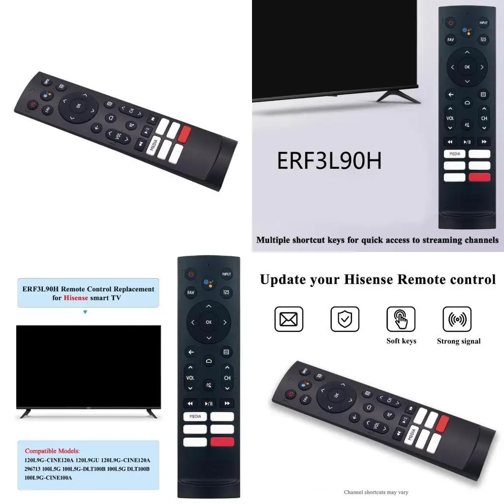 

Y1UB ERF3L90H Television Remote Substitute Comfortable Keypad for ERF3B90H