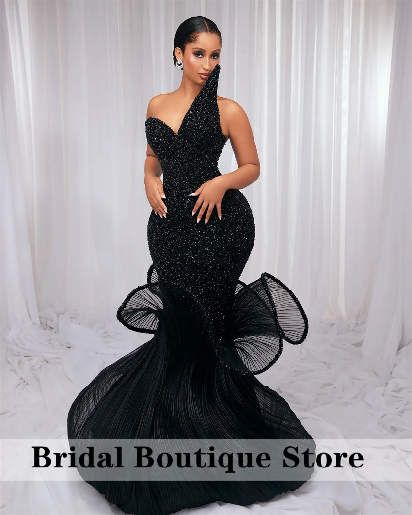 

Black Aso Ebi Evening Dress Sweetheart Mermaid Aso Ebi African Party Gown LuxuryWedding Party Dress Woman 2025 Customized