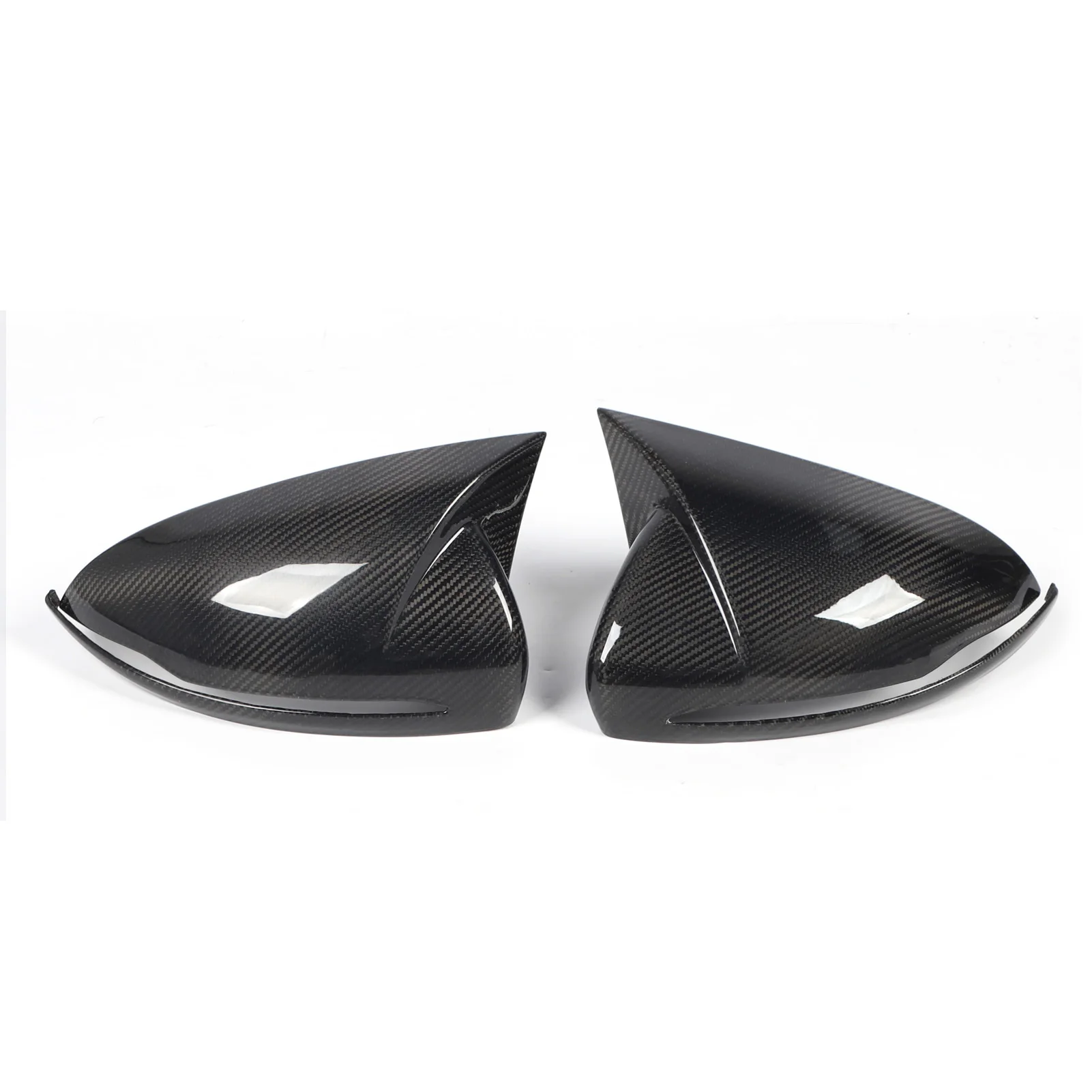 

Door Mirror Cover Carbon Fiber Stylish Left Right Horn Scratch Colorfast Rearview Mirror for C‑Class W205