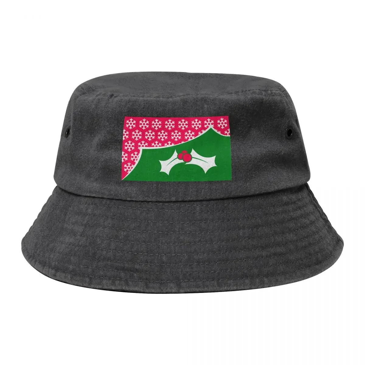 Winter Spiced Cranberry Flag Bucket Hat Mountaineering Beach Bag Caps Male Women's