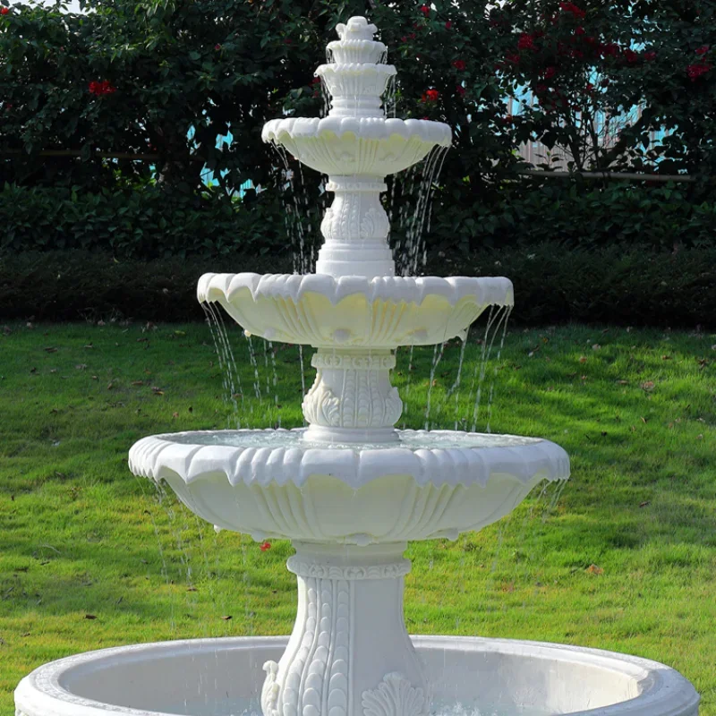 fountain wedding fountain landscaping decorative ornaments garden outdoor courtyard water feature flowers wishing pool