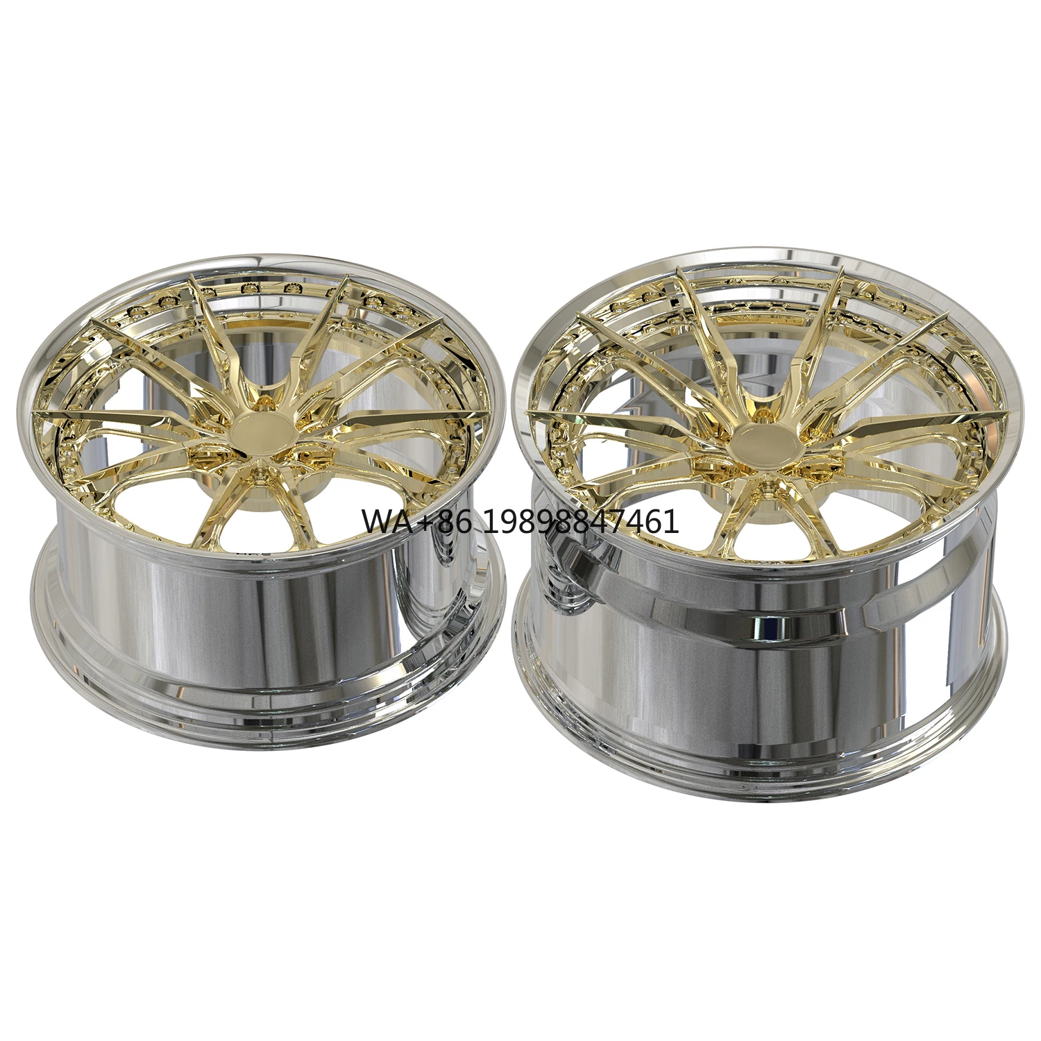 

Gold Forged Rim for Mercedes-Benz Maybatch G63 G55 G550 G350 G900 W463 Range Rover Rolls Royce 2 Pieces Luxury Racing Car Wheels