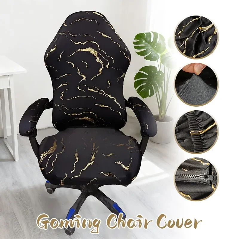 

Stretch Gaming Chair Cover Office Armchair Slipcovers Marbling Computer Seat Cover Elastic Universal Soft Protector Splicover