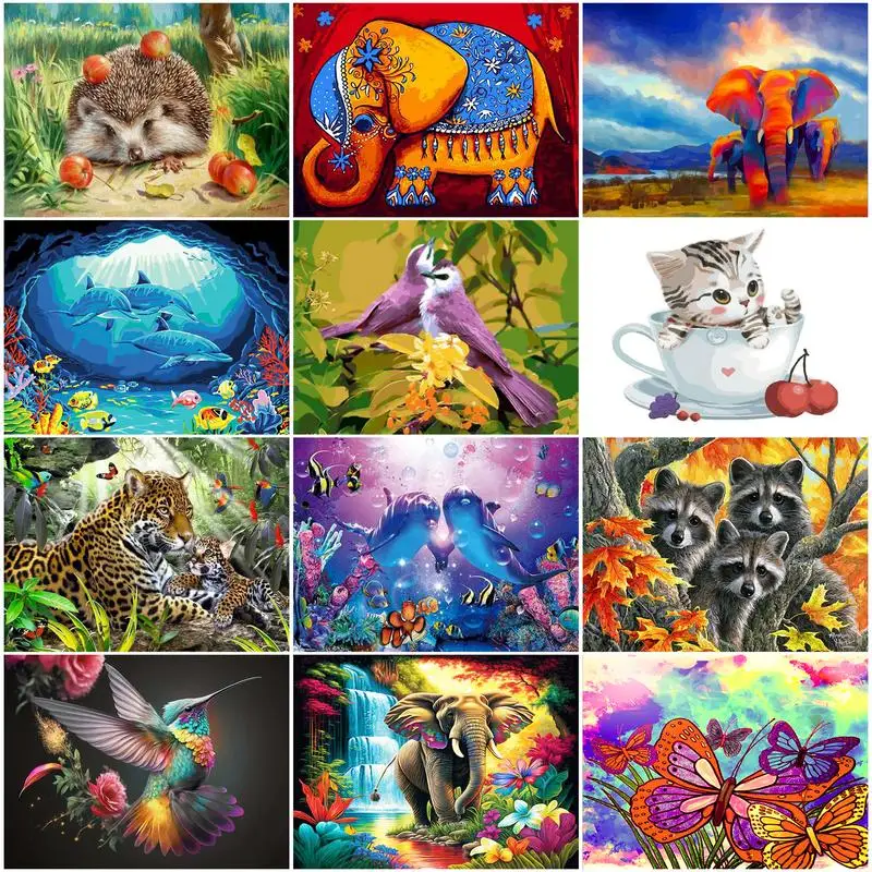 

SDOYUNO Painting By Number Adults Animals Picture Drawing Color Markers Modern Oil Diy Crafts Acrylic Paints Digital Wall Art