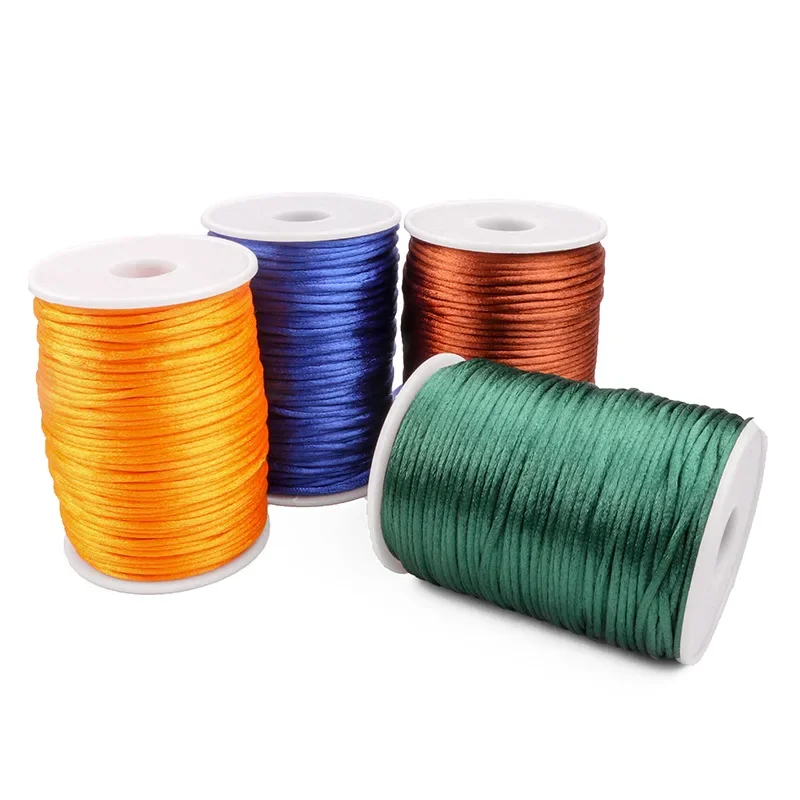 1pc 2.5mm Jade Thread  Hand-woven Rope Chinese Knot Silk Tassel/bracelet Thread Hand-woven Bracelet Beaded String 100Y/Cord