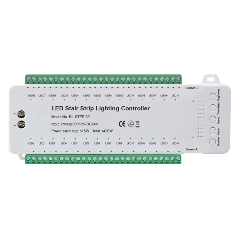 Afbeelding 4: BSEVB-Trap LED Bewegingssensor Controller LED Strip Dimmer Trapverlichting Controller Trapsensor Controller
