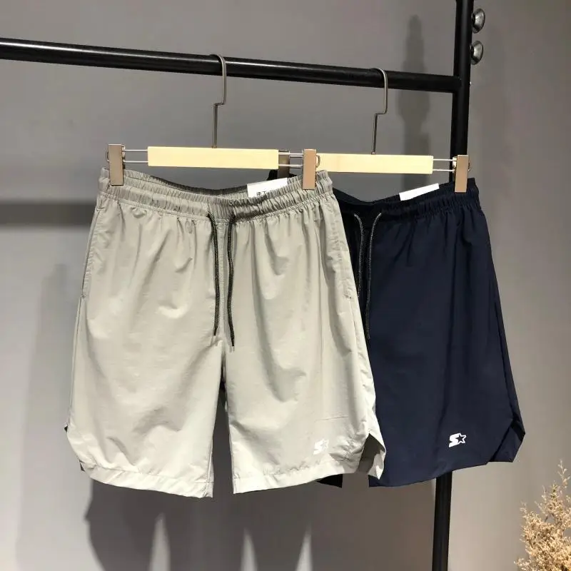 

Легкие летние мужские спортивные шорты Qui Dry Cool, пять дюймов, повседневные, свободного кроя, для молодежи, энергичные, стильные, черные