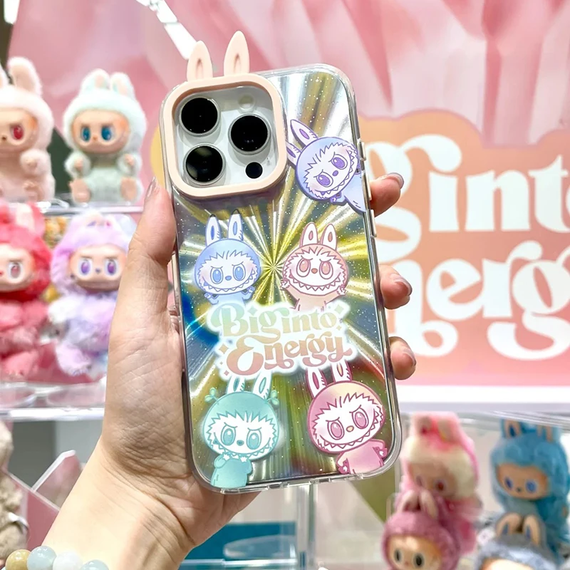 

Магазин Alice Small Rabbit Labubuthe Monsters Big Into Energy Series, чехол для беспроводного зарядного устройства, брелок для ключей, Labubu, подарок-сюрприз