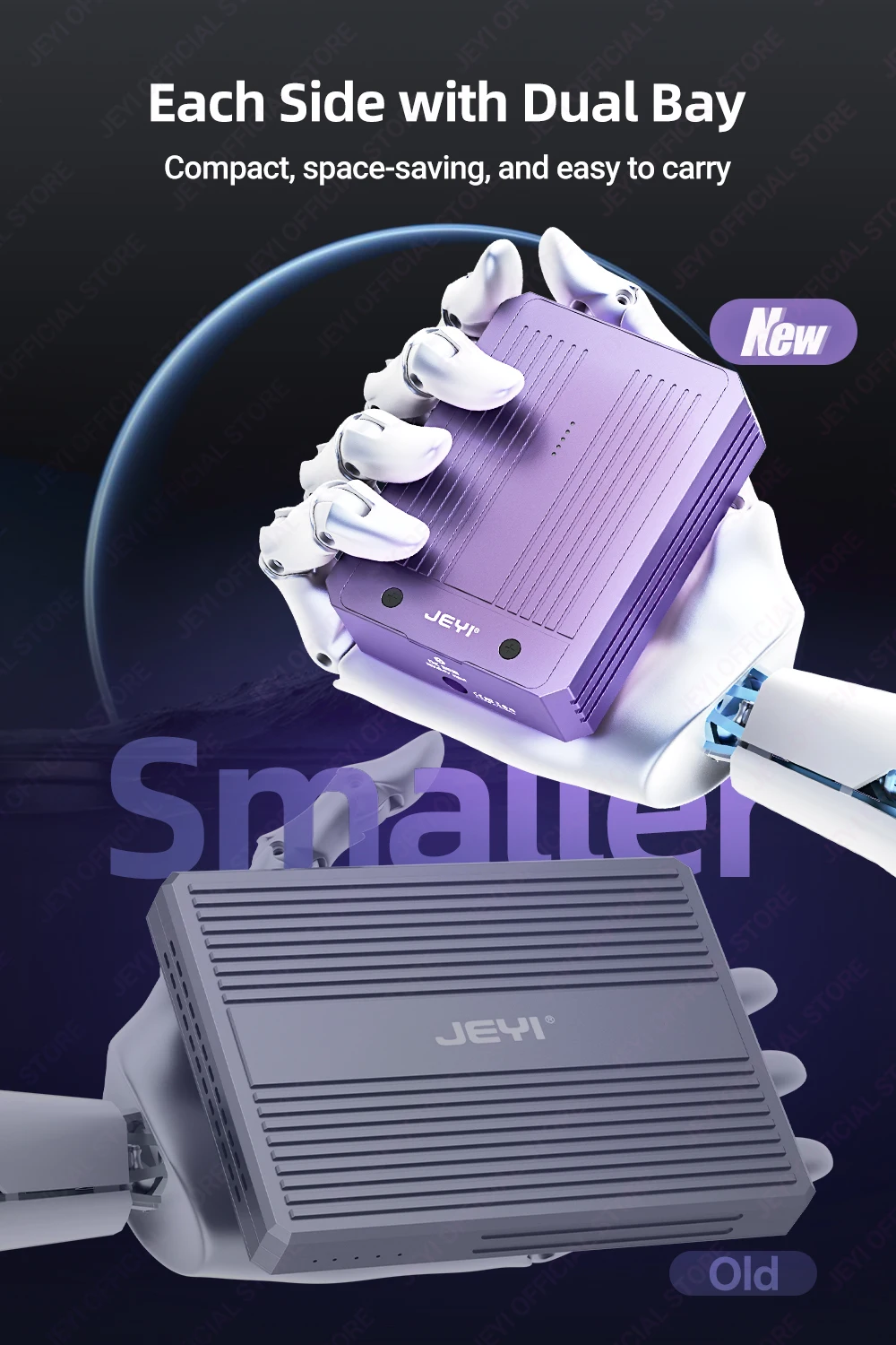 JEYI 4-Bay M.2 NVMe SSD-Gehäuse, kompatibel mit Thunderbolt 4/3 und USB4 40 Gbit/s, RAID 0/1/5/10-Unterstützung, ultraschnelle Dockingstation – Detail 6