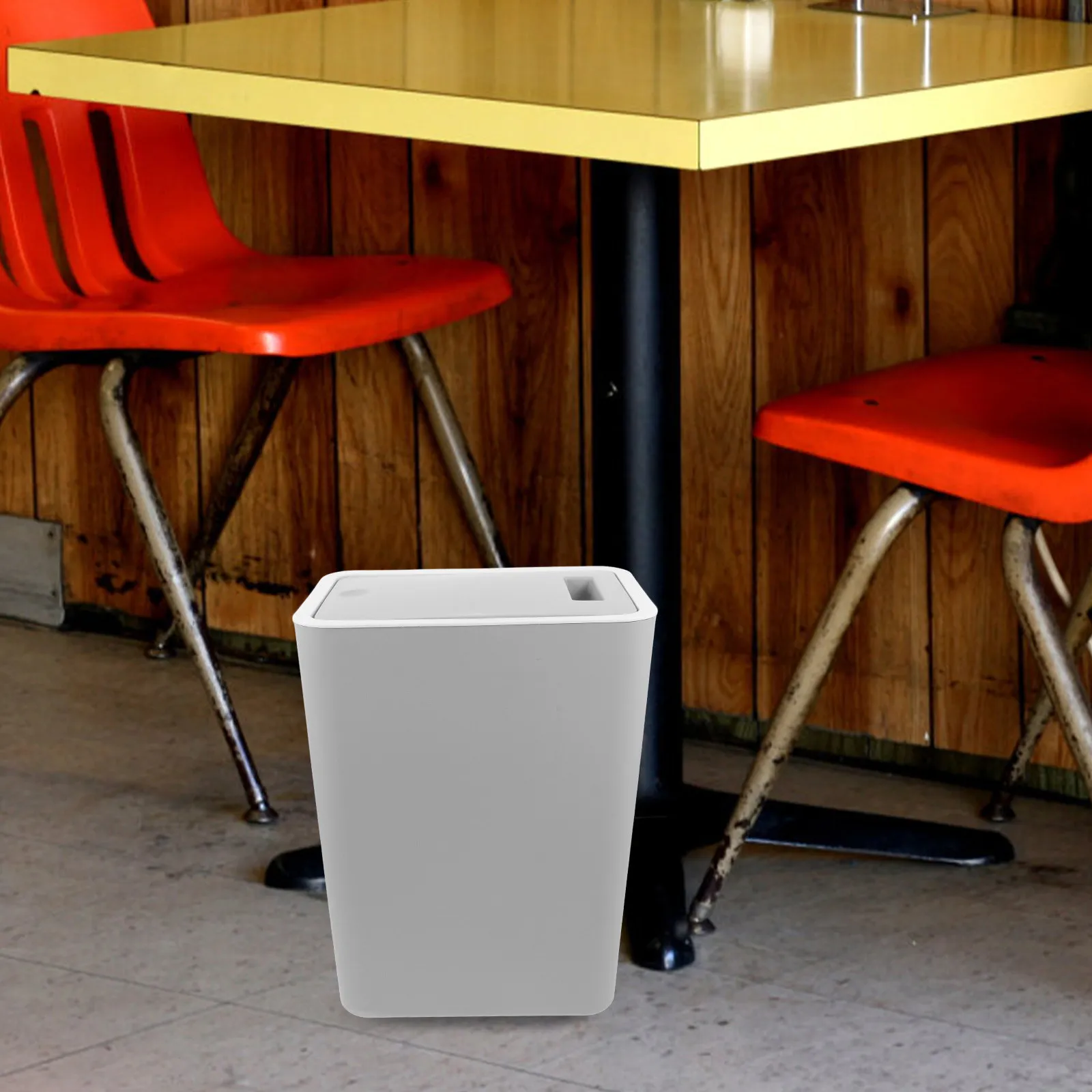 

Мусорное ведро 15 л с пресс-крышкой для ванной, кухни, офиса, узкое, с защитой от запаха, современное, стильное, пластиковое