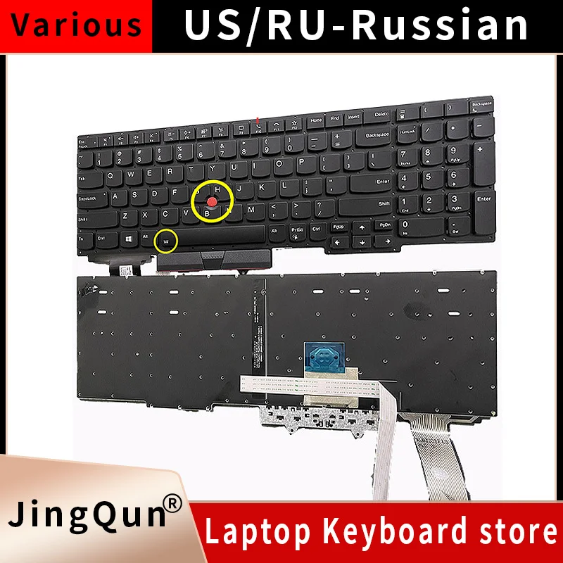 

Сменная клавиатура для ноутбука в США/RU для LENOVO Thinkpad TP00117D E15 Gen 2, E15 Gen 3, E15 Gen 4 20T8 20T9 20RD 20RE 20TD 20TE