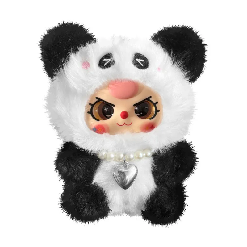 Hot 12/23cm Cute leather-faced dollsPlush Toys Cute Panda rabbit Pendants Soft StuffedDoll Keychain Bag Decor Kids Birthday Gift view 6