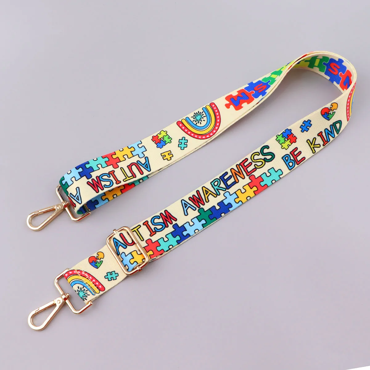 Autism Puzzle Bag Strap Handbag Straps for Crossbody Messenger Shoulder Bag Accessories Adjustable Belts Strap Doctor Nurse Gift