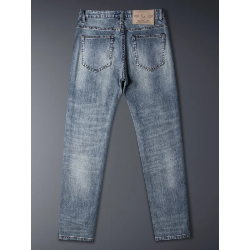 

Высококачественные мужские джинсы, летние маленькие ноги, новинка 202, эластичные повседневные универсальные модные укороченные брюки