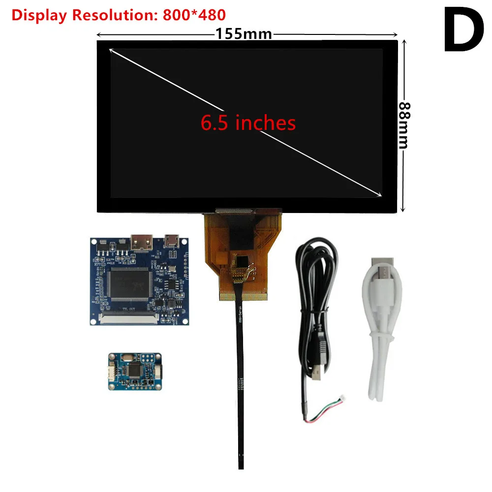 Imagem -03 - Multipurpose Portable Lcd Display Screen Monitor Driver Control Board Digitalizador Touchscreen 35 43 55 75 101