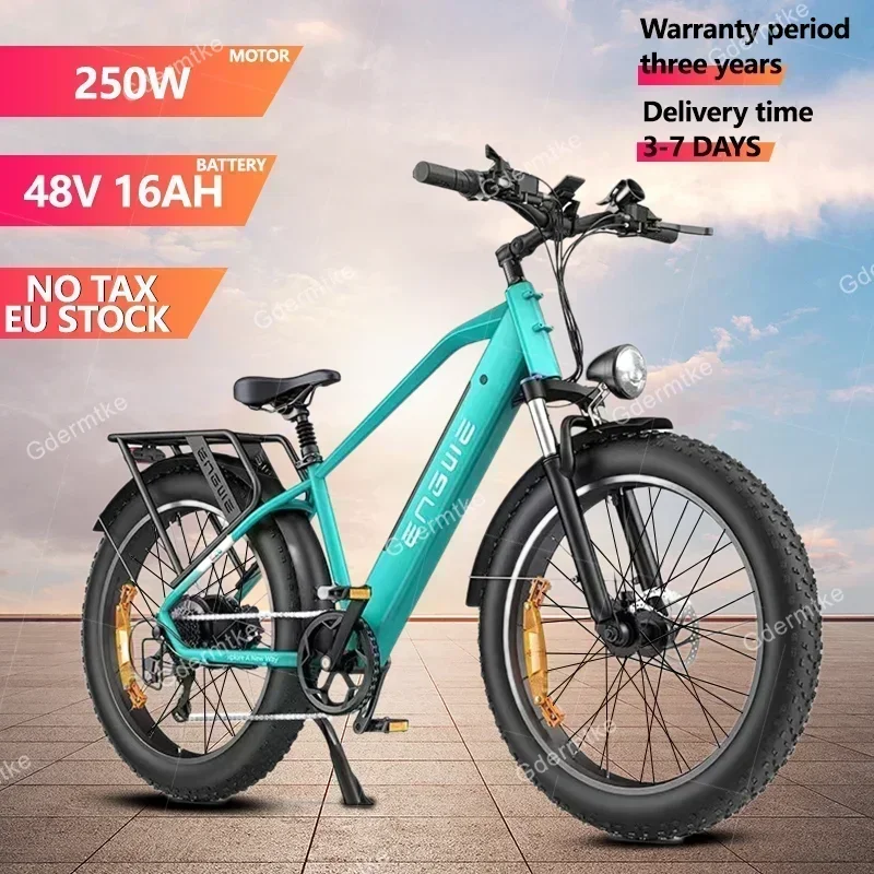 Electric Bicycle ENGWE E26 750W Motor 48V 16AH Hydraulic Suspension adult Electric Bike 26*4.0 Fat Tire Bike Mountain Snow Ebike