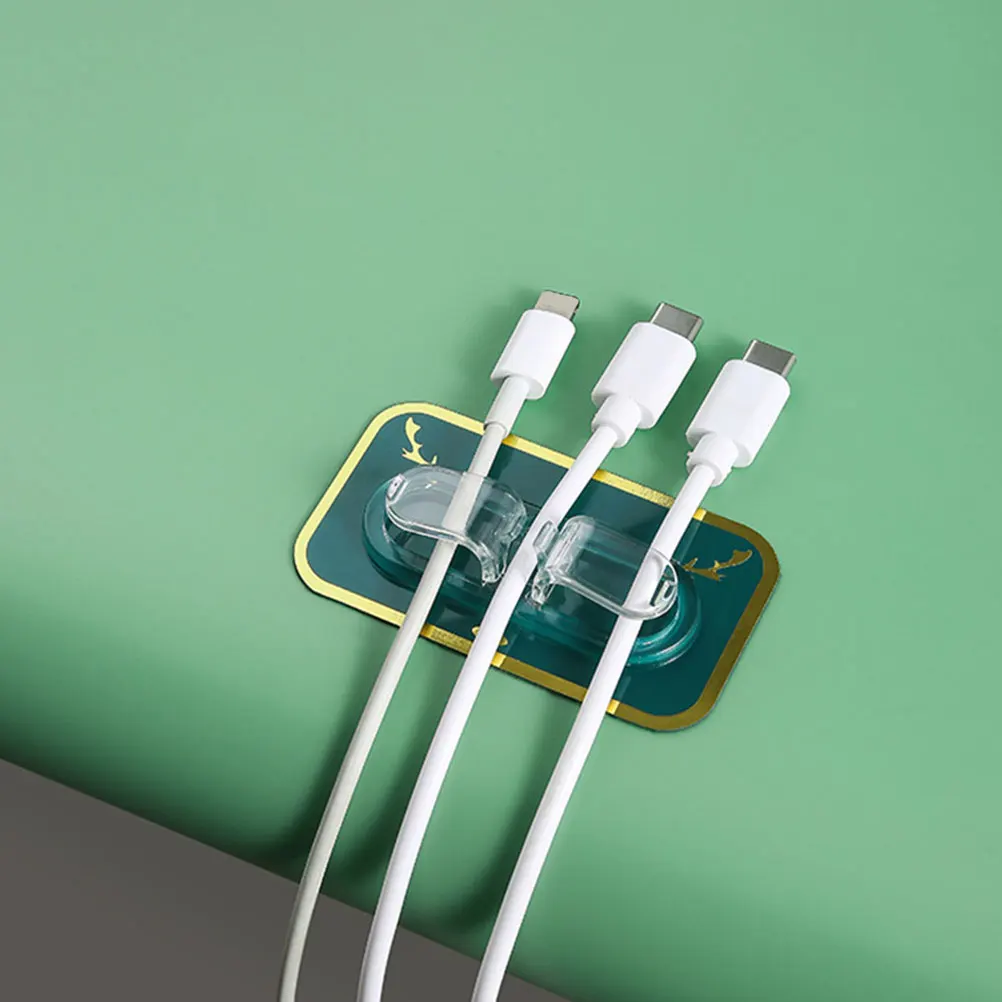 

8 шт. кабельные маркировки, самоклеящиеся проволоки, органайзеры, настольные держатели шнура для кабелей, зажимы, держатель питания, зеленый, 2 комплекта