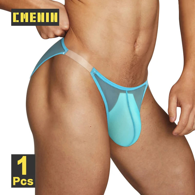 CMENIN Transparent Mesh Underwear Man Summer Ultra-thin Underpants High Cut Male Briefs Panties Sissy Slips Gays Bikini Briefs