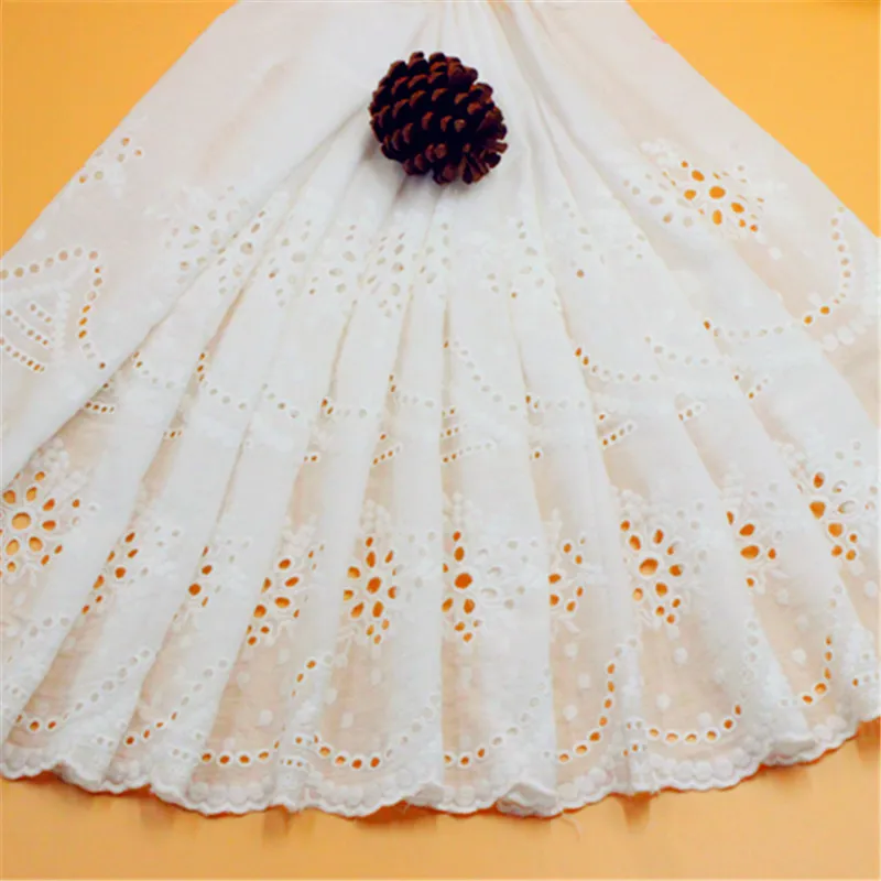 Lace Trim Applique for Costume, White Ribbon, Cotton Fabric, Home Textiles, Sewing Cloth, 3Yards, RS2013