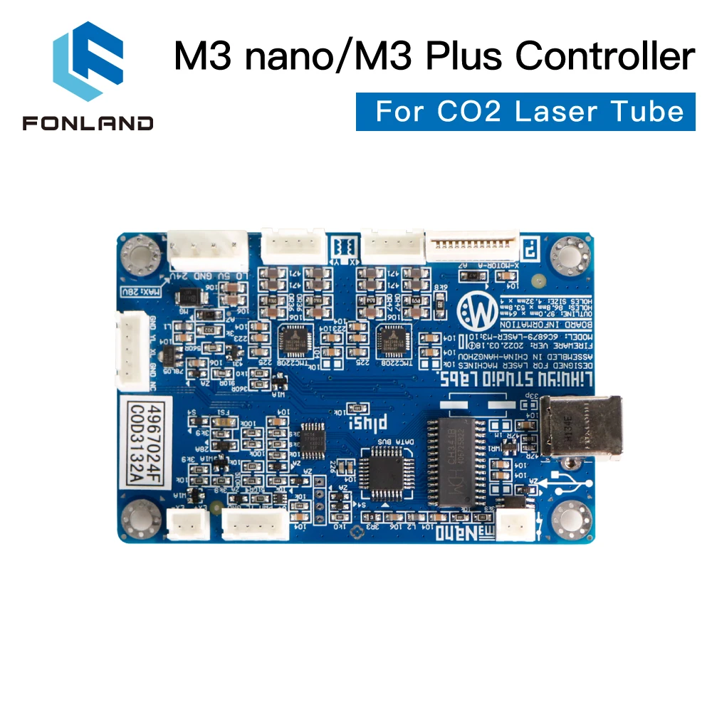 Imagem -03 - Fonland Lihuiyu m3 Nano m3 Plus Controlador Laser Mãe Placa Principal Coreldrw Software Sistema Chave Gravador Cortador 3020 3040 K40