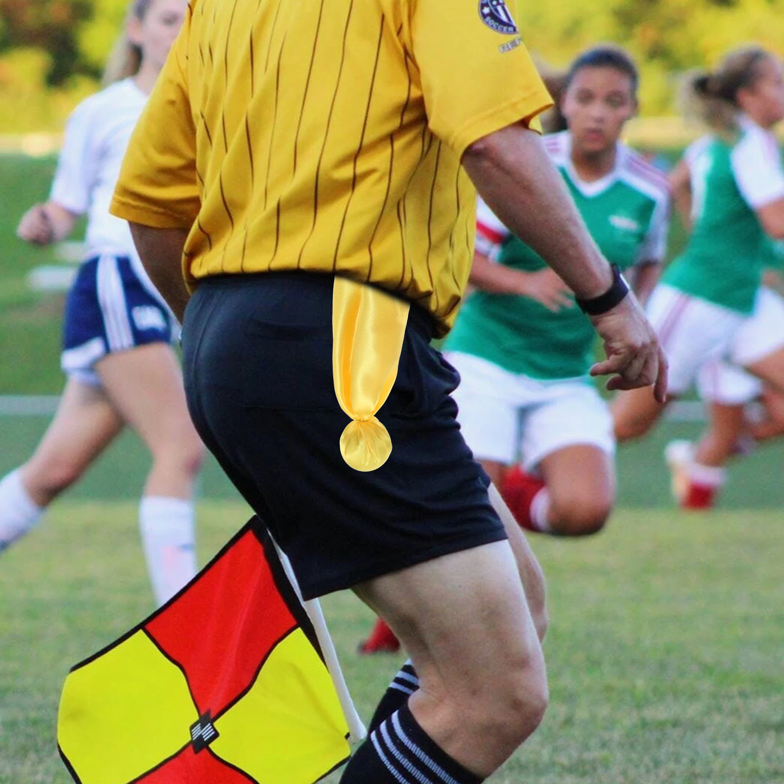 

Referee Penalty Flag Kick Flags Sports Props Yellow Soccer Banner