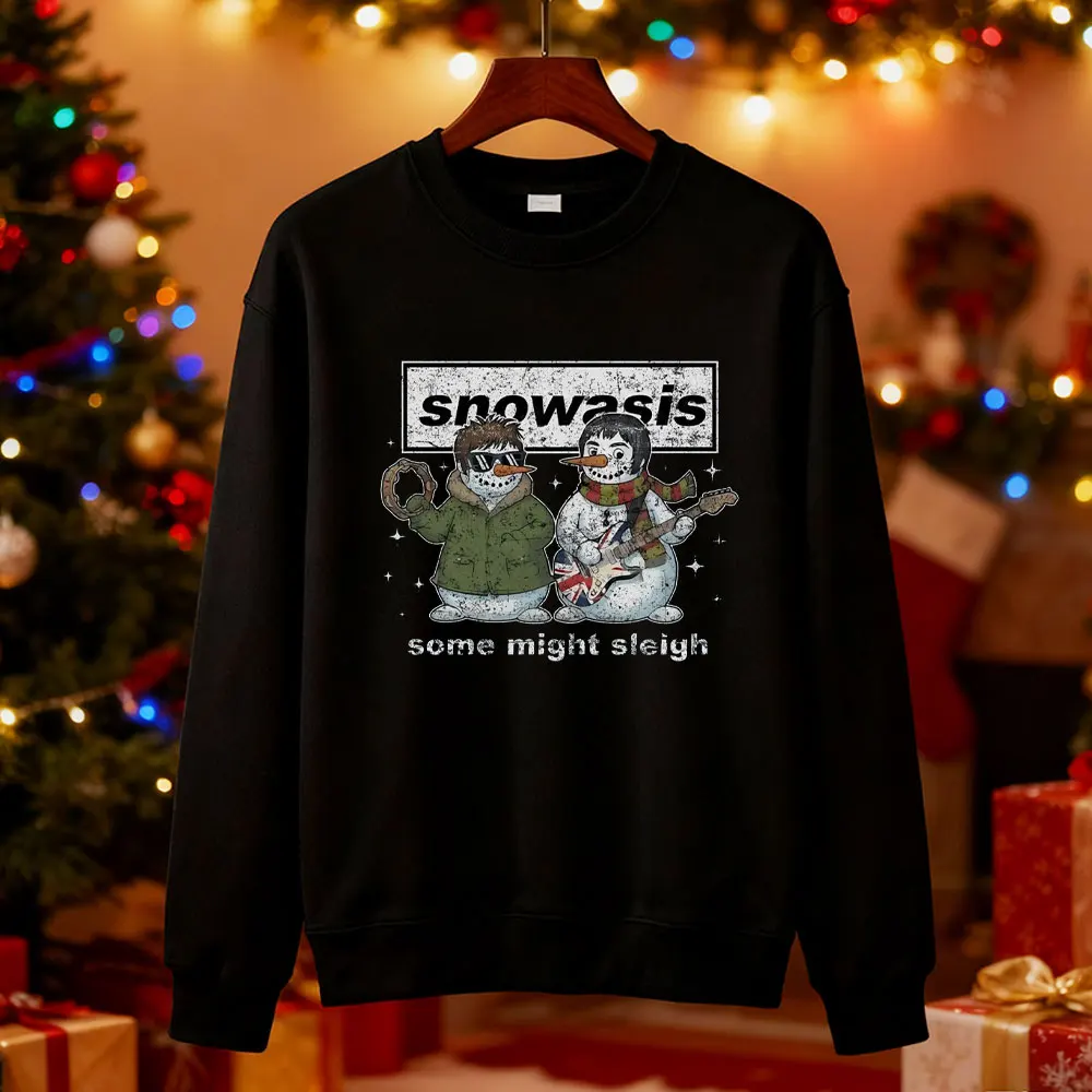 مضحك عيد الميلاد البلوز الذكور الثلج هدية عيد الميلاد لعشاق الموسيقى عيد الميلاد البلوز الربيع والخريف البلوز النساء الرجال #3