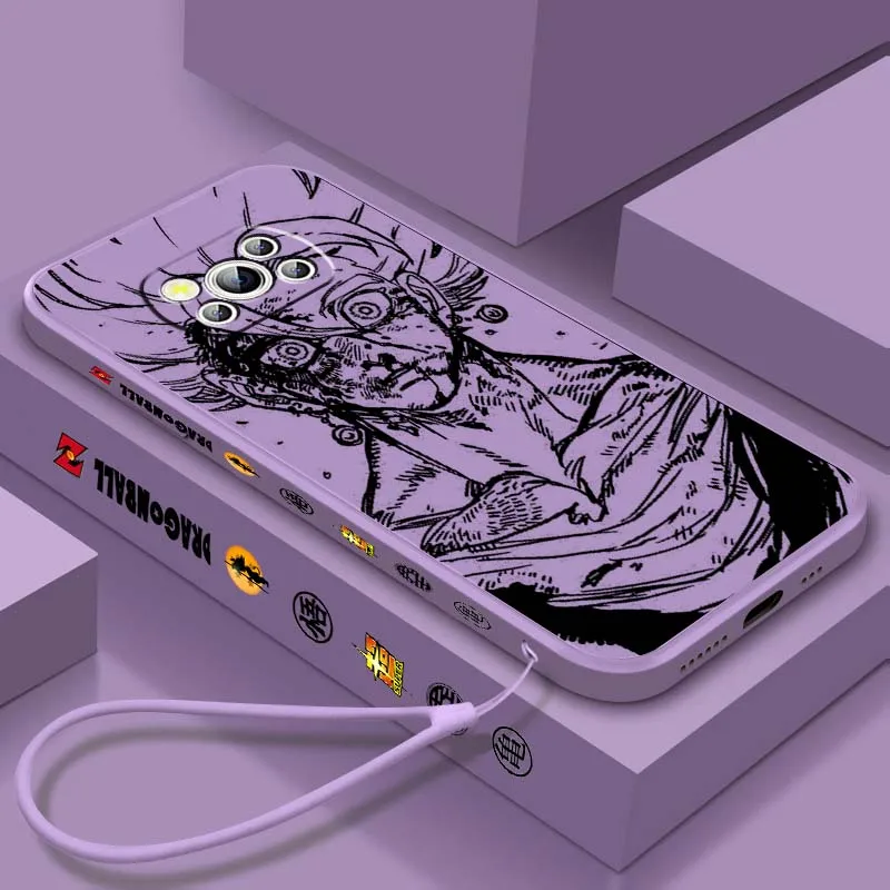 

Goku Dragon Ball Gohan Black Phone Case For Xiaomi Mi Poco X7 X6 X5 X4 X3 M7 M6 M5s M5 M4 M3 F7 F5 F4 Pro 5G Liquid Left Rope