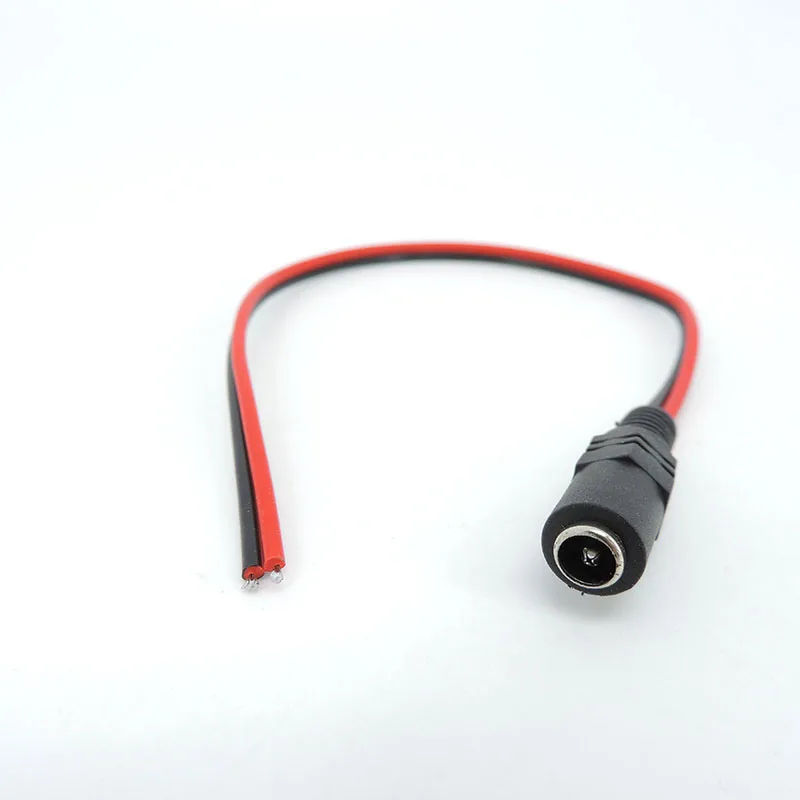 25cm DC Male Female Plug 12V Power supply Pigtail extend Cable Jack for led strip CCTV Camera Connector Extension Wire 5.5x2.1mm