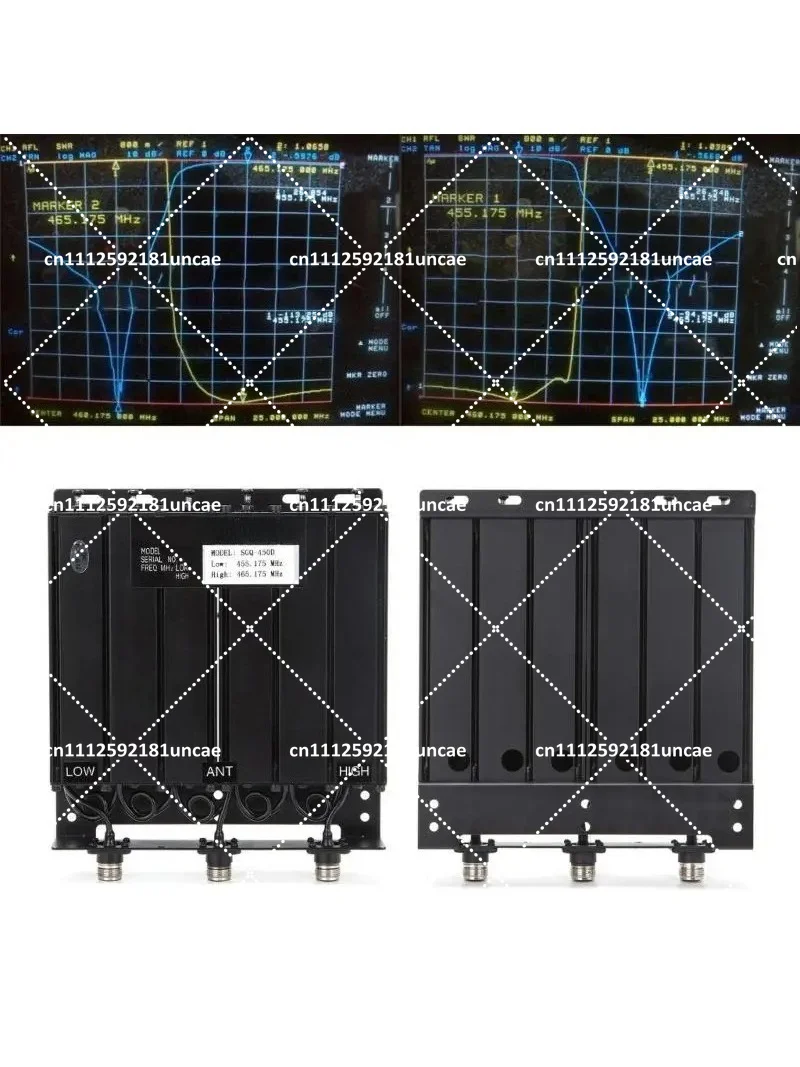 400-470MHz 50W Duplexer for Radio Repeaters with Preset Low 455MHz High 465MHz