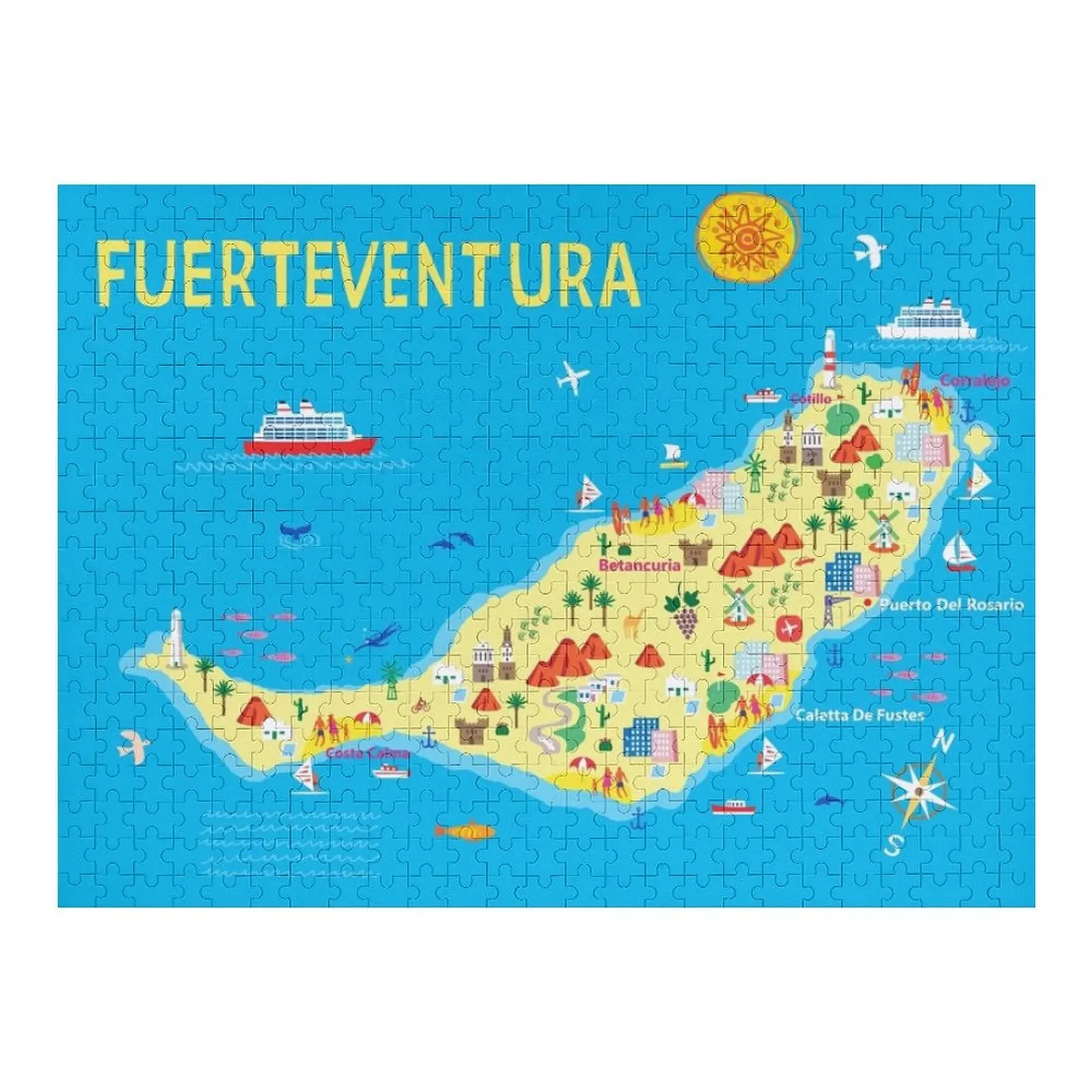 

Fuerteventura Пазл Пазл на заказ Игрушки для детей Изображение Фото Пазл