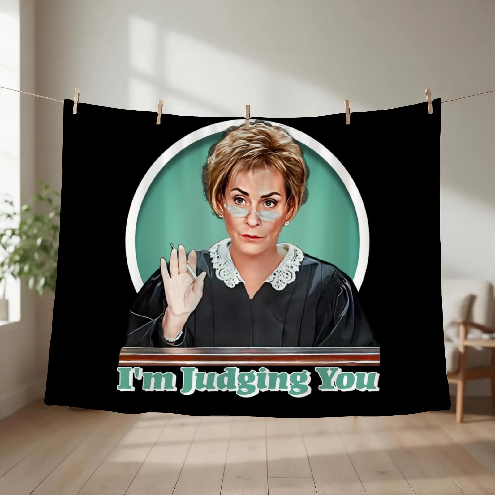 Judge Judy Throw Blanket couch cozy soft plush fuzzy picnic outdoor blanket