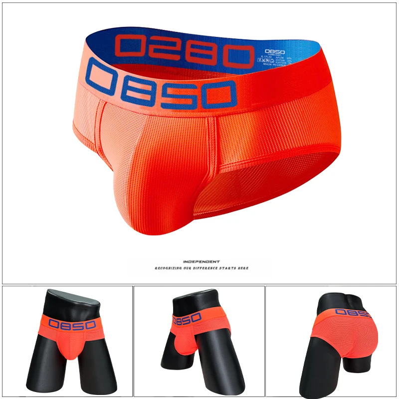 سراويل داخلية مثيرة للرجال بحزام رياضي قابلة للتنفس، سراويل رفيعة للغاية، ملابس داخلية منتفخة على شكل حرف U، حقيبة أنيقة منتفخة على شكل فيل للرجال