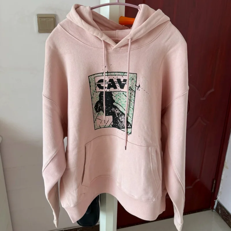 

CE Cavempt Hoodie Washed Pink Hooded Casual Loose Fitting Men Women Couple Pullover Jacket