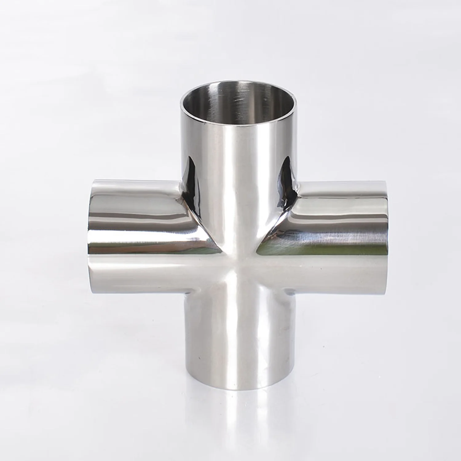 

19mm-108mm Pipe OD Butt Welding Cross 4 Ways Splitter SUS 304 Stainless Steel Sanitary Fitting Spliter Homebrew Beer Wine