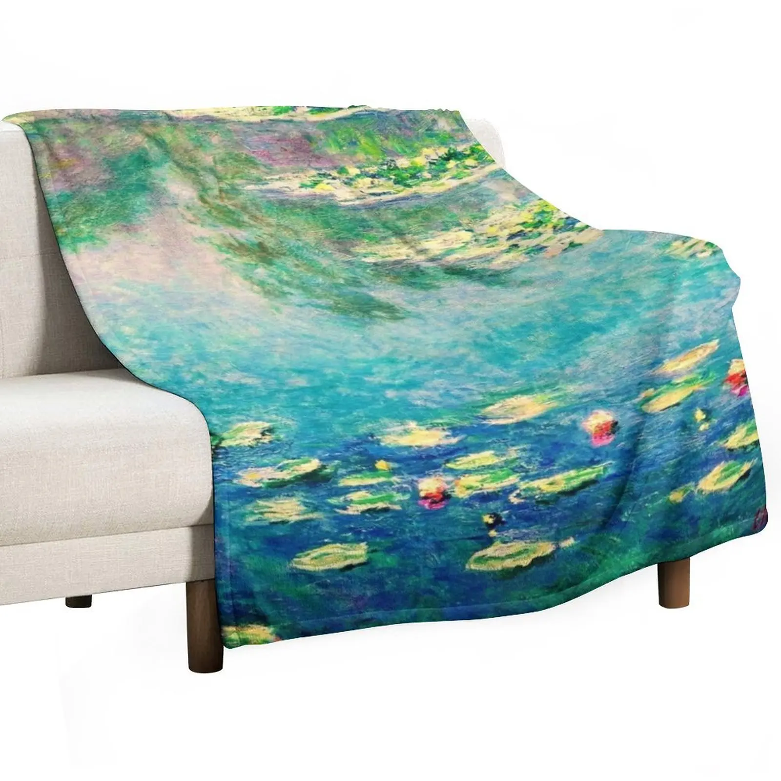 

Claude Monet's Water Garden - Le jardin d'eau de Giverny Throw Blanket Loose Soft Sofa Blankets