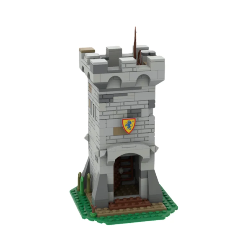 MOC architectural observation tower castle model - small particle building blocks toy set with 324 pieces - suitable for all ent