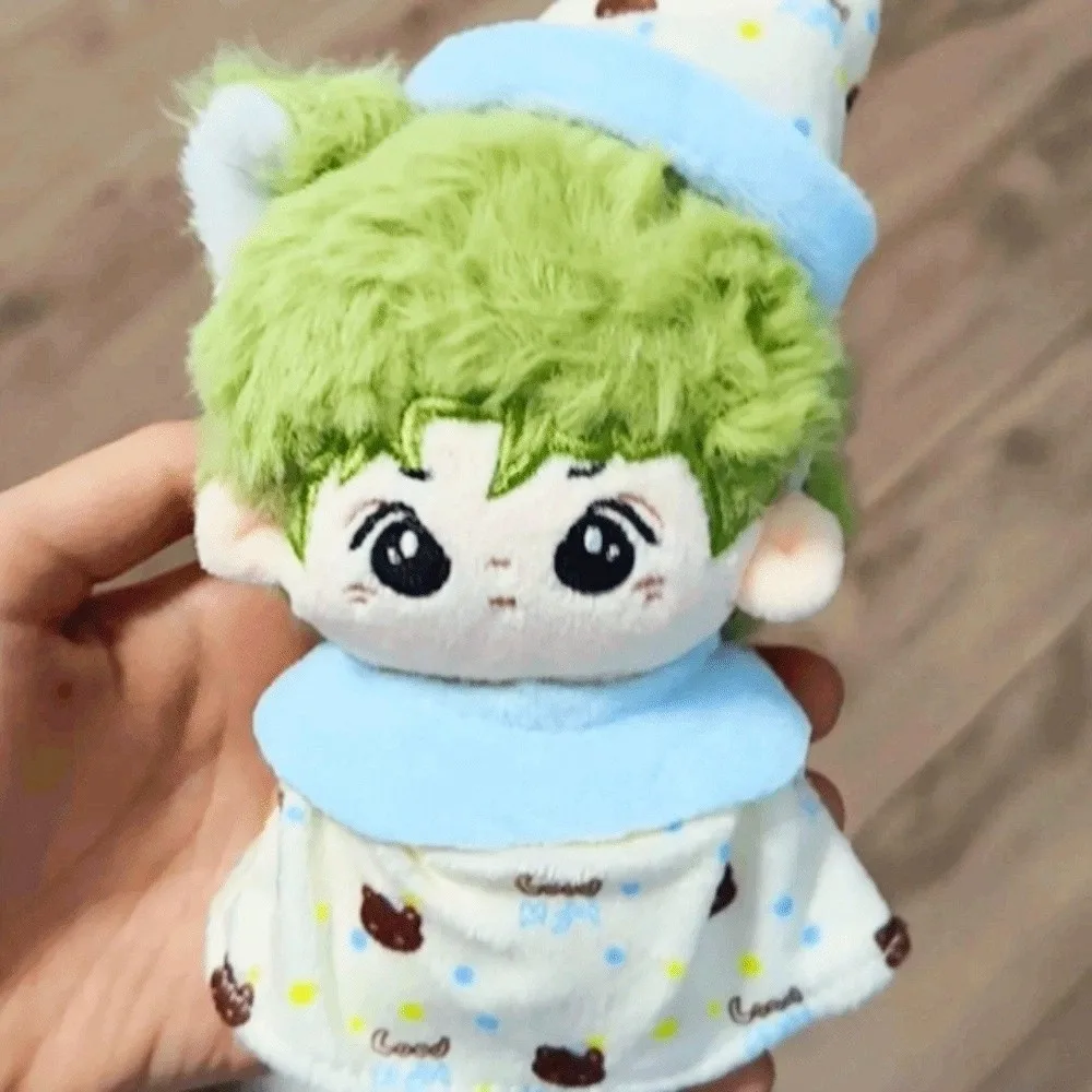 

1 set Sleepwear 10cm Cotton Doll Clothes Hedgehog Night Dress Cotton Doll's Clothes Set Outfit Mini 10cm Doll Clothes