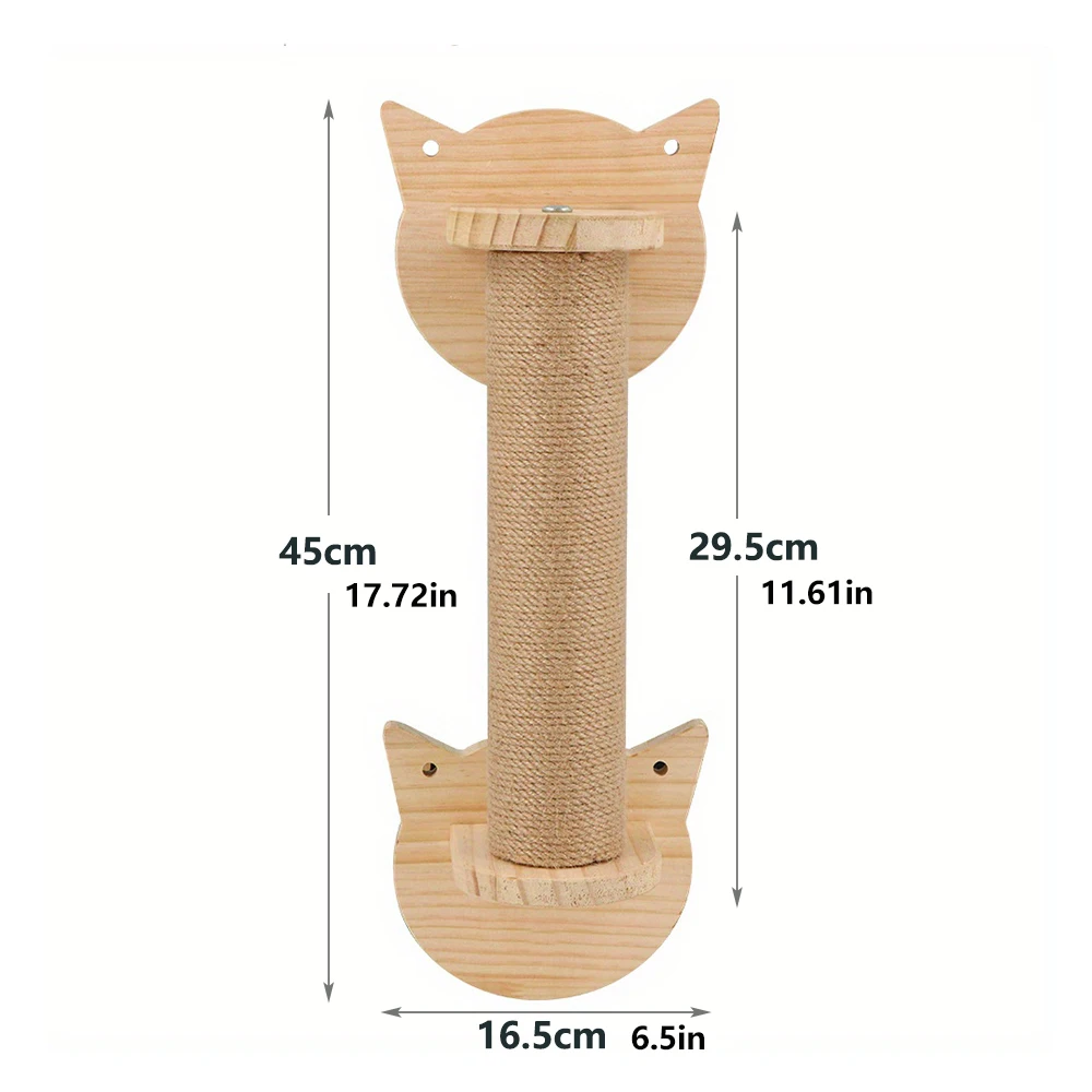 Katzen-Kratzbaum Wandkletterregale Hängematte Holz Sisal Katzenbaum Kratzturm für Hauskatzen Haustiermöbel und -betten – Detail 17