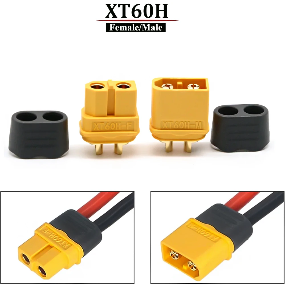 XT60H XT60E Male Female Bullet Connectors Plugs XT60E Male XT60 Soldering Type Panel Mount with Screws For RC Drone Lipo Battery