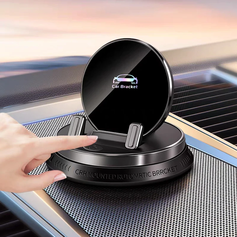 Electric Auto Scal Car Mobile Phone Holder Car Mount Cell Phone Holder Support For Car,360° Rotatable Dashboard With TouchButton - náhled 2