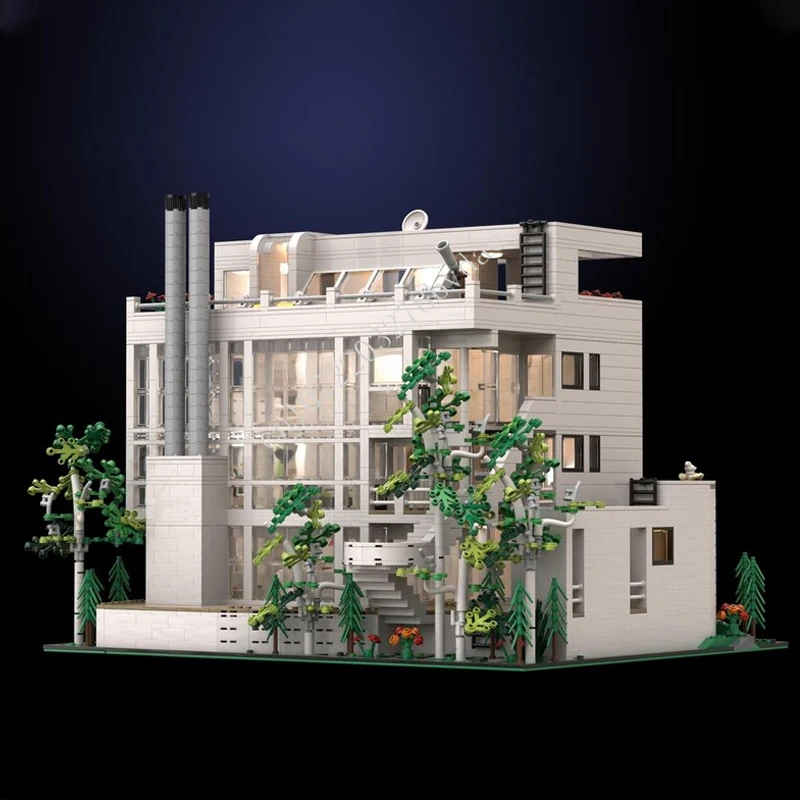 5283 قطعة منزل دوغلاس ريتشارد ماير MOC عرض الشارع الإبداعي نموذج بنة العمارة لتقوم بها بنفسك ألعاب تجميع التعليم #1