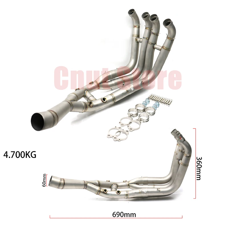 Slip Op Motorfiets Uitlaat Voorpijp Motorcross Volledige Systeem Rvs Voor S1000rr 2019-2023 S1000R 2021-2023