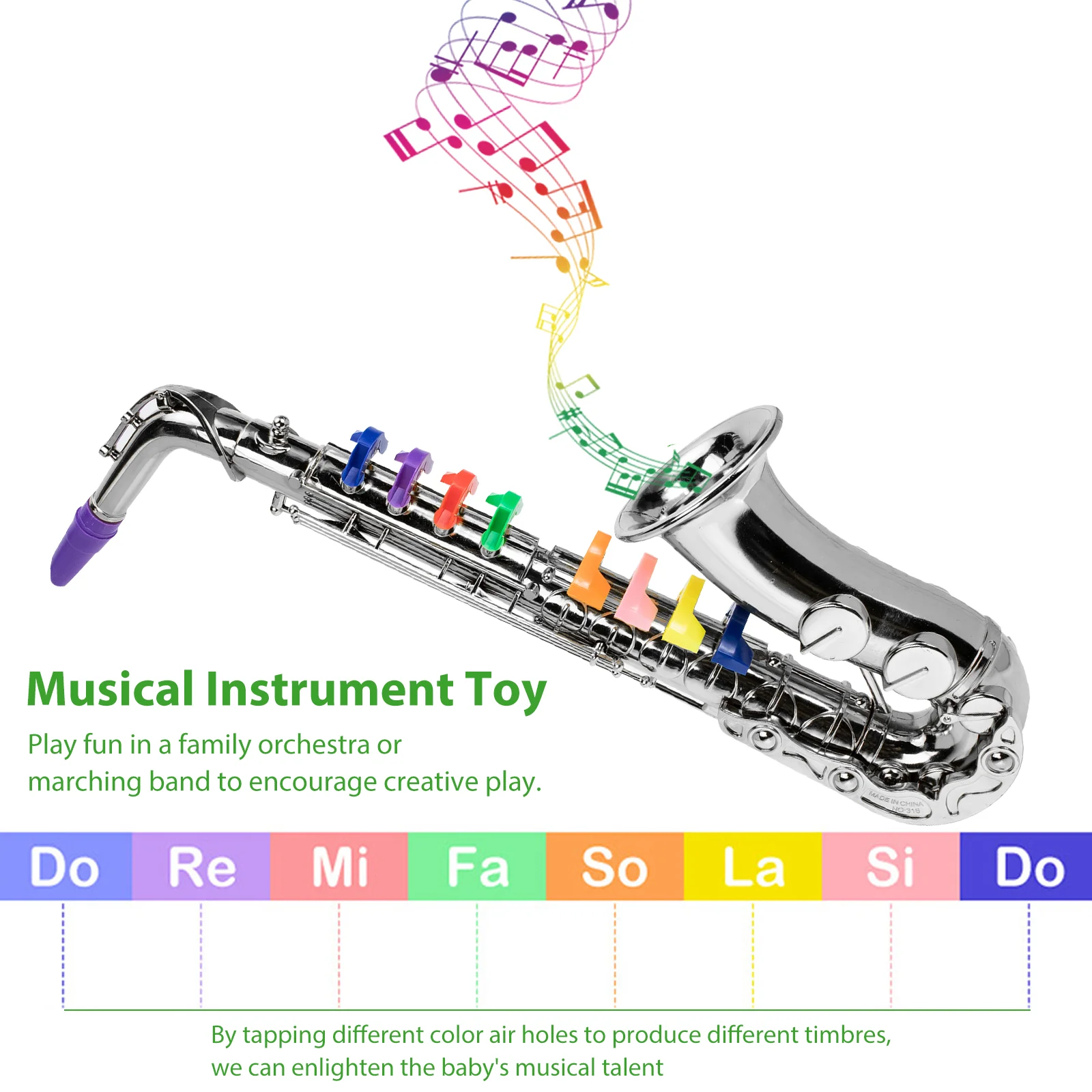 Jouet saxophone en plastique pour enfants, jouets pour tout-petits, jouets de simulation, jouets musicaux, intérieur du maire