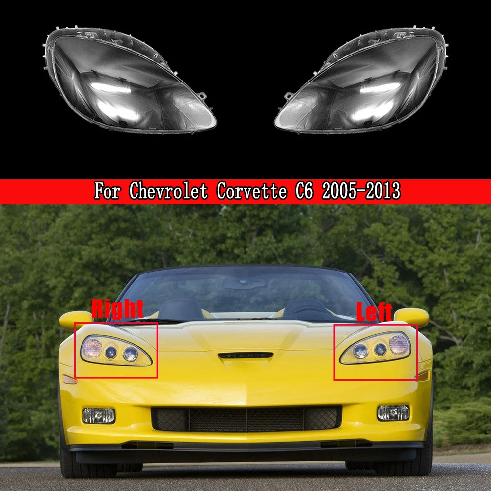 

Car Front Headlight Lens Cover Lampshade Glass Lampcover Caps Headlamp Shell For Chevrolet Corvette C6 2005 ~ 2013