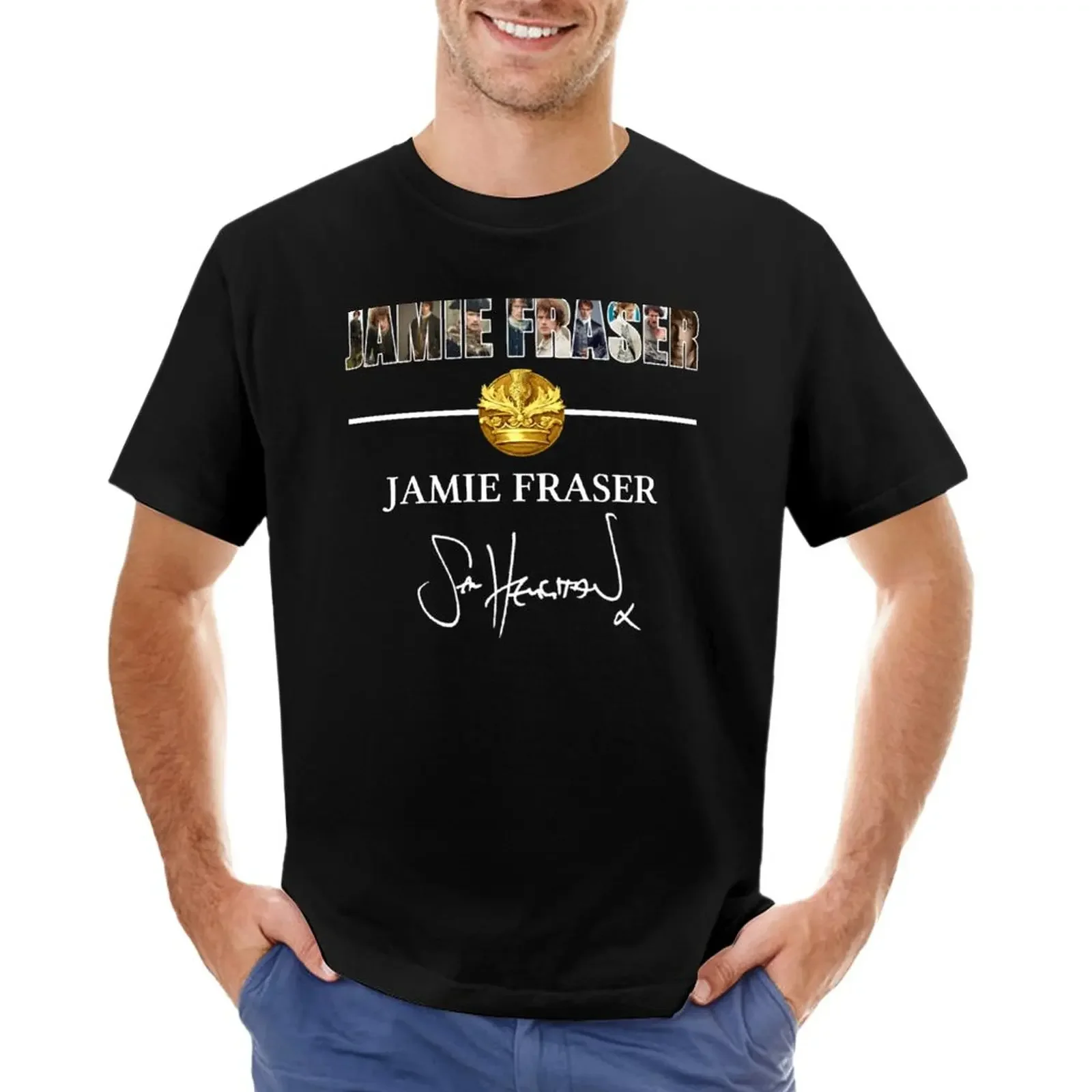 

Outlander Jamie Fraser T-Shirt customizeds funnys kawaii clothes plain men workout shirt