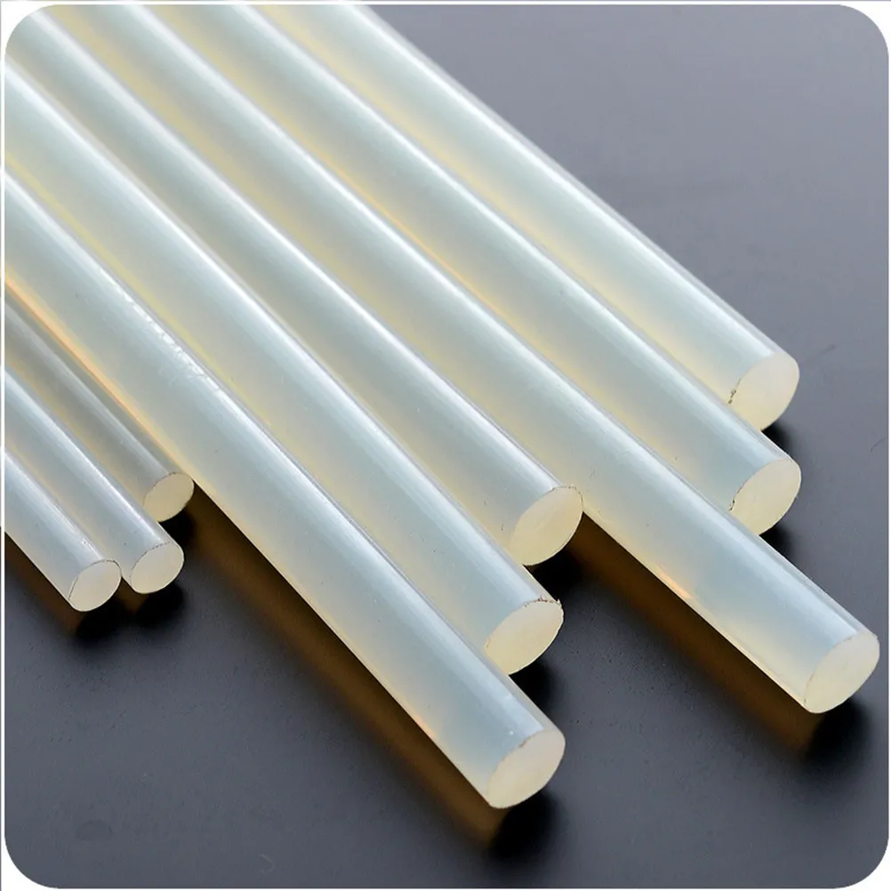 55Pcs DIY Glue Sticks Kit Hot Melt Adhesive Rods Odorless Flexible Bonding for Crafting Box Packing Food Packaging Wood Metal