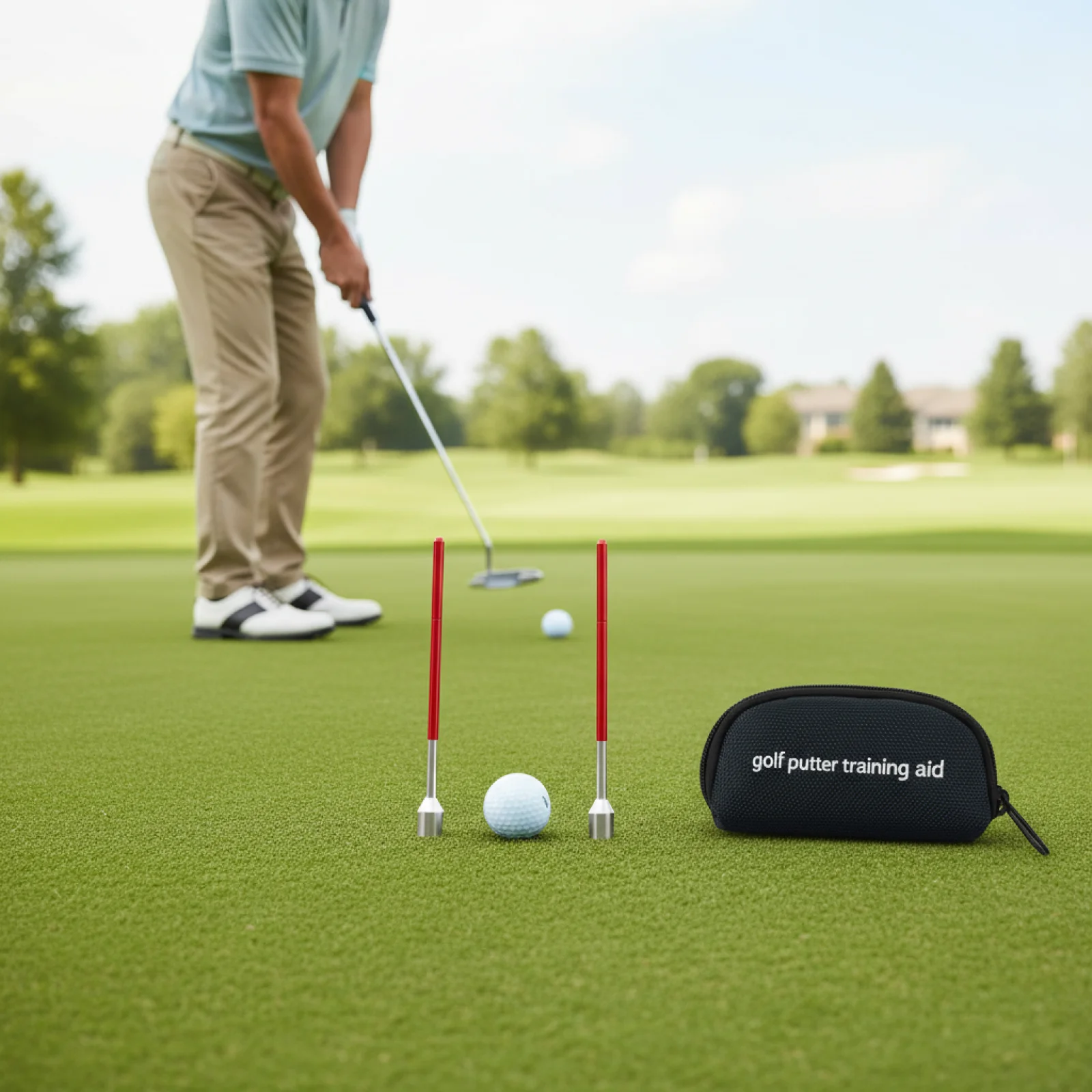 Magnetic Golf Alignment Sticks Sturdy Aluminum Practice Accessory Swing Trainer Sticks for Indoor Outdoor Use