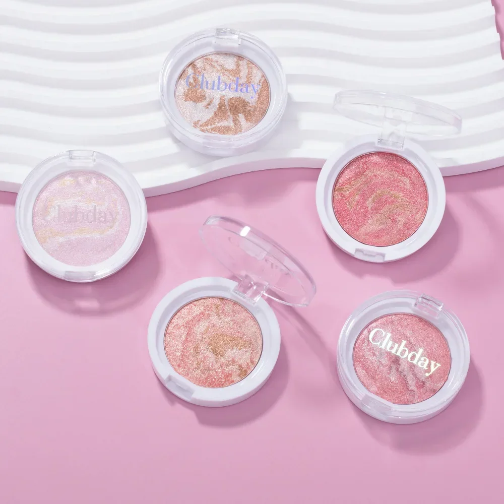 5 cores paleta de blush perolado iluminando pó bochecha matiz blush contorno shimmer iluminador paleta rosto rouge maquiagem